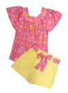 Conjuntos Infantil Menina De 2 A 8 anos Short E Blusa Conjuntos Infantil Menina De 2 A 8 anos Short E Blusa