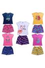 Conjuntos Infantis Menina Kit 10 peças Blusas Shorts 1 ao 10 Conjuntos Infantis Menina Kit 10 peças Blusas Shorts 1 ao 10