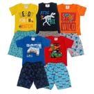Conjuntos Infantis Verão Menino Camiseta Bermuda 10 pçs Conjuntos Infantis Verão Menino Camiseta Bermuda 10 pçs