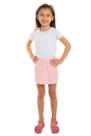 Conjuntos Listras Feminino Branco/Rosa