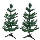 Conjuto 2 arvore verde natal plastico pequena 55 cm 46 galhos tradicional apartamento escritorio casa Conjuto 2 arvore verde natal plastico pequena 55 cm 46 galhos tradicional apartamento escritorio casa