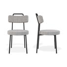 Conjuto 2 Cadeiras Ster Fixa Linho Cinza - Vallisa Decor