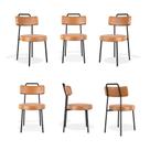 Conjuto 6 Cadeiras Ster Fixa material sintético Whisky - Belliv Decor