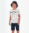 Conjuto Menino Trick Nick Camiseta Com Bermuda Bege