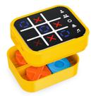 Consola de jogos portátil Niufuntek Tic Tac Toe com 5 jogos amarelos