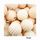 Conta Bola Madeira Frisada 30mm Com Furo Brilho 25 Peças DIY