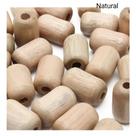 Conta de Madeira Bujão Tubinho 23mm 20 Peças Artesanato