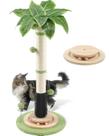 Contador de postes para arranhar gatos com 100 cm de altura com corda de sisal e brinquedos