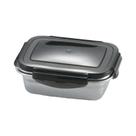 Container De Armazenamento De Alimentos Hermético Em Aço Inoxidável 304 Com Tampa, Caixa De Almoço