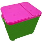 Container Furacão Pet Verde Com Tampa Rosa 15Kg