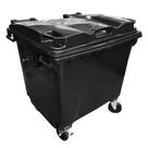 Container Lixo Preto 1000L Plástico Injetado Lar Plásticos