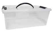 Container organizador com tampa e trava lateral de 12,4 l plasnew