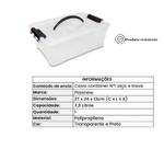 Container organizador com tampa e trava lateral de 7,3 l plasnew