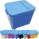 Container Porta Ração Canister Plástico com Tampa Azul Protege Conserva Furacão Pet 15 Kg Azul com Tampa Azul