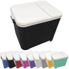 Container Porta Ração Canister Plástico com Tampa Protege Conserva Furacão Pet 15 Kg Black