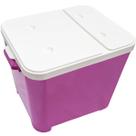 Container Porta Ração Canister Plástico com Tampa Protege Conserva Furacão Pet 15 Kg Rosa