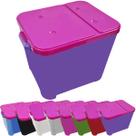 Container Porta Ração Canister Plástico com Tampa Rosa Protege Conserva Furacão Pet 15 Kg