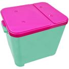 Container Porta Ração Canister Plástico com Tampa Rosa Protege Conserva Furacão Pet 15 Kg