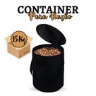 Container Porta Ração Impermeável Dispenser 15kg 25kg Cães e Gatos