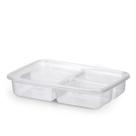 Container Versátil Retangular Transparente com 3 Divisórias 1,8L - 1437 Container Versátil Retangular Transparente com 3 Divisórias 1,8L - 1437