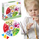 Contando Pompom 1 a 5 Brinquedo Montessori Pinça Coordenação
