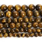 Contas De Pedra Natural Olho De Tigre Amarelo Redondas Soltas Para Pulseira De Joias Diy 14 Tamanhos