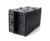 Contêiner de transporte de carga Battle Brick Black compatível com minifiguras Toy Brick