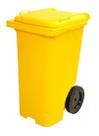Conteiner Lixeira Plastica 120l Contentor Com Rodas Amarelo Conteiner Lixeira Plastica 120l Contentor Com Rodas Amarelo