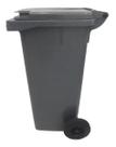 Conteiner Lixeira Plastica 120l Contentor Com Rodas Cinza