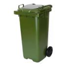 Conteiner Lixeira Plastica 120l Contentor Com Rodas Verde