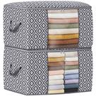 Contêineres de armazenamento StorageTastic Direct 100L, pacote com 2 unidades, cinza Contêineres de armazenamento StorageTastic Direct 100L, pacote com 2 unidades, cinza