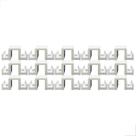 Contra Fecho Lateral Gold Importado Con-383 Branco C/ 15 Un