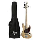 Contrabaixo J.bass Seven 5 Cordas Sjb-57 NT Com Bag