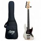 Contrabaixo J.bass Seven 5 Cordas Sjb-57 WH Com Bag