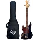 Contrabaixo Jazz Bass Seven Canhoto SJB-57 LH - BK C/Bag