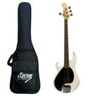 ContraBaixo Seven SBM 47 LH 4 Cordas WH Branco Canhoto Com Bag