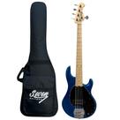 ContraBaixo Seven SBM 57 5 Cordas BL Azul Com Bag