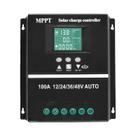 Controlador De Carga Solar MPPT 100A Com LCD 12/24/36/48V E Porta De Carregamento USB Dupla, 7 Modos