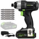 Controlador de impacto GALAX PRO 95307 20V 1,3 Ah com 6 bits e carregador Controlador de impacto GALAX PRO 95307 20V 1,3 Ah com 6 bits e carregador