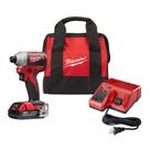 Controlador de impacto hexagonal sem fio Milwaukee M18 2850-21P 2Ah Controlador de impacto hexagonal sem fio Milwaukee M18 2850-21P 2Ah