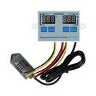 Controlador Digital De Temperatura LED Duplo 220V, Termostato Elétrico Para Aquário E Incubadora