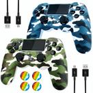 Controlador inalámbrico Dliaonew para PS4, paquete de 2 con vibración/audio Controlador inalámbrico Dliaonew para PS4, paquete de 2 con vibración/audio