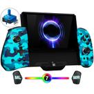 Controlador portátil FUNLAB Switch Camo Blue LED Turbo