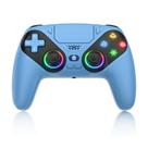 Controlador sem fio Dinosoo RGB para PS5/PlayStation 5 PC azul Controlador sem fio Dinosoo RGB para PS5/PlayStation 5 PC azul