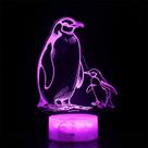 Controle 3D Night Light Animal Touch com controle remoto