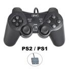 Controle compatível para Ps 2 Joystick Manete Preto