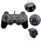 Controle Compativel PS 2 Computador Notebook Com Fio Cabo 1,20m Usb 2.0 Manete PC Analógico Vibratório Joystick Controlador de Jogo Video Game