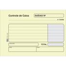 Controle de Caixa Saida Amarela - 100 Folhas (Pacote com 20 unidades)
