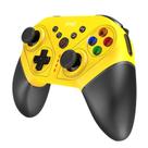 Controle GamePad Bluetooth Sem Fio Com Vibração Motor Duplo Amarelo