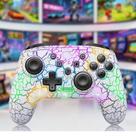 Controle Gamer com Led RGB Bluetooth 5.0 Dupla Vibração e compatível com Pc, N Switch, Ps3, Android TV